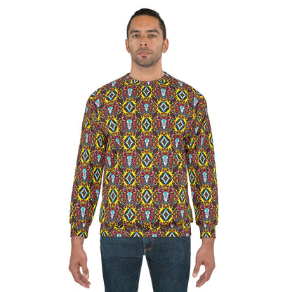 Unisex Sweatshirt (AOP), Taurus, Zodiac v4, Jewel Pattern