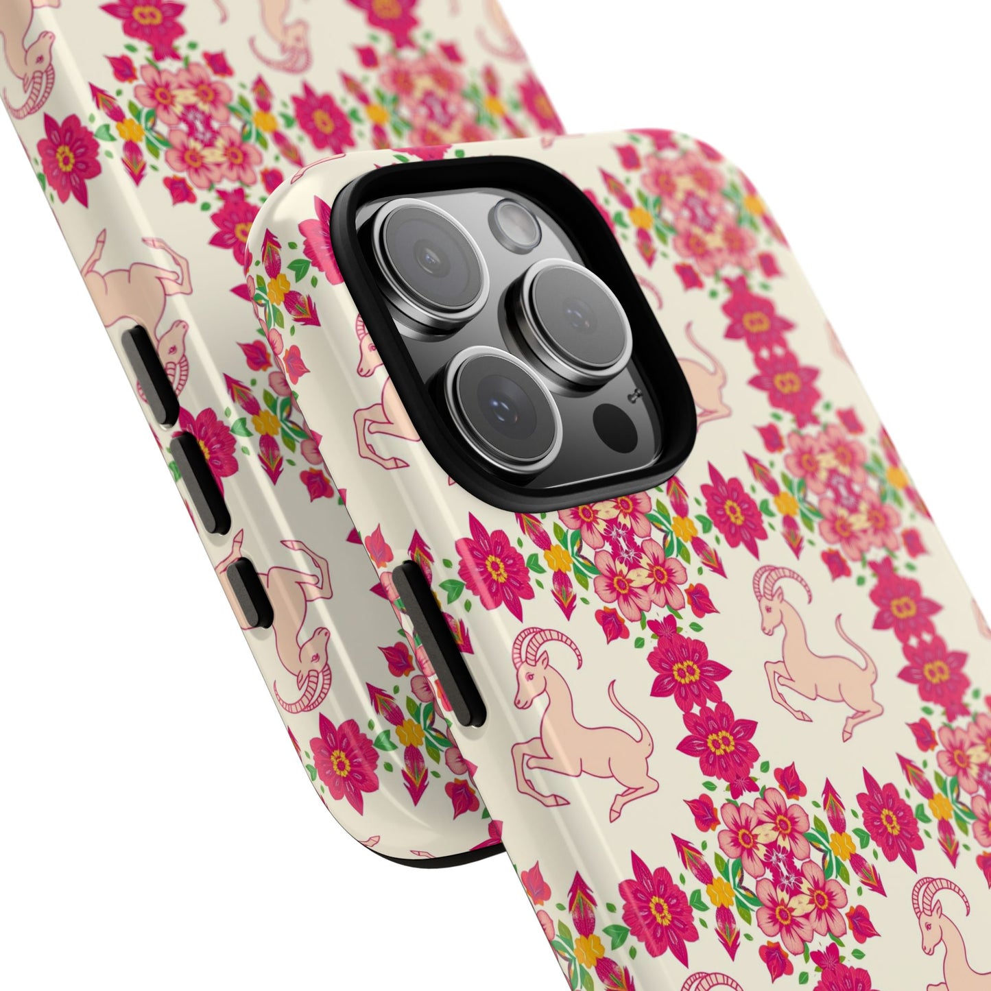Tough Cases, Capricorn, Zodiac v3, Flower Pattern