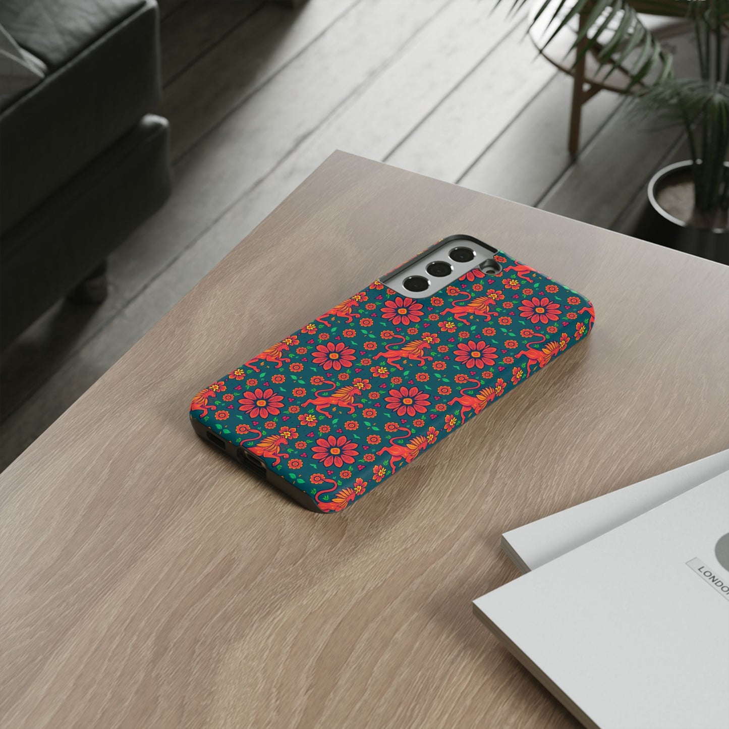 Tough Cases, Leo, Zodiac v2, Flower Pattern
