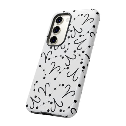Tough Cases with the Aries Zodiac sign for iPhone, Samsung Galaxy, and Google Pixel devices
