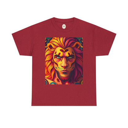 Unisex Heavy Cotton T-Shirt, Leo, Zodiac v2, Sexy Art