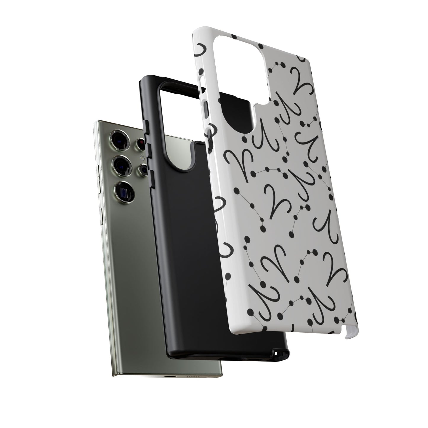 Tough Cases with the Aries Zodiac sign for iPhone, Samsung Galaxy, and Google Pixel devices
