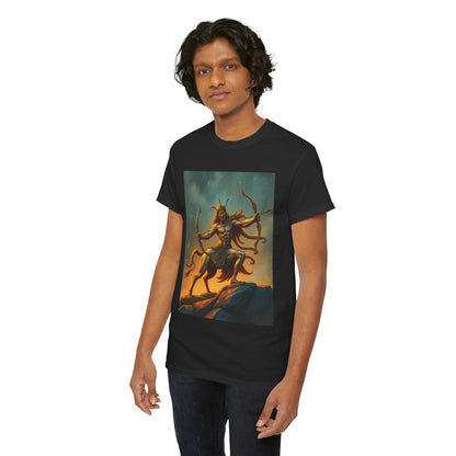 Unisex Heavy Cotton T-Shirt, Arrow Centaur v1, Sagittarius Zodiac Design