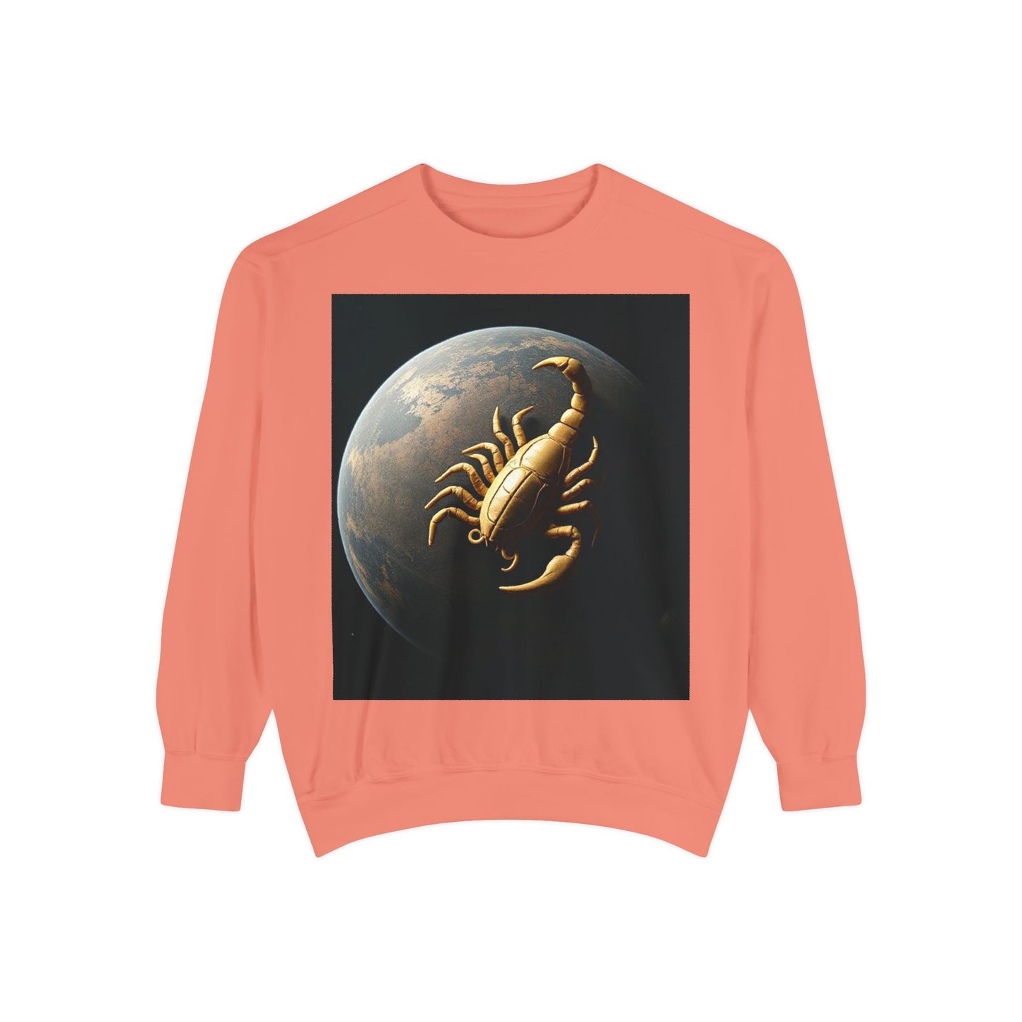 Garment-Dyed Sweatshirt, Unisex, Space Animal Design v1, Scorpio