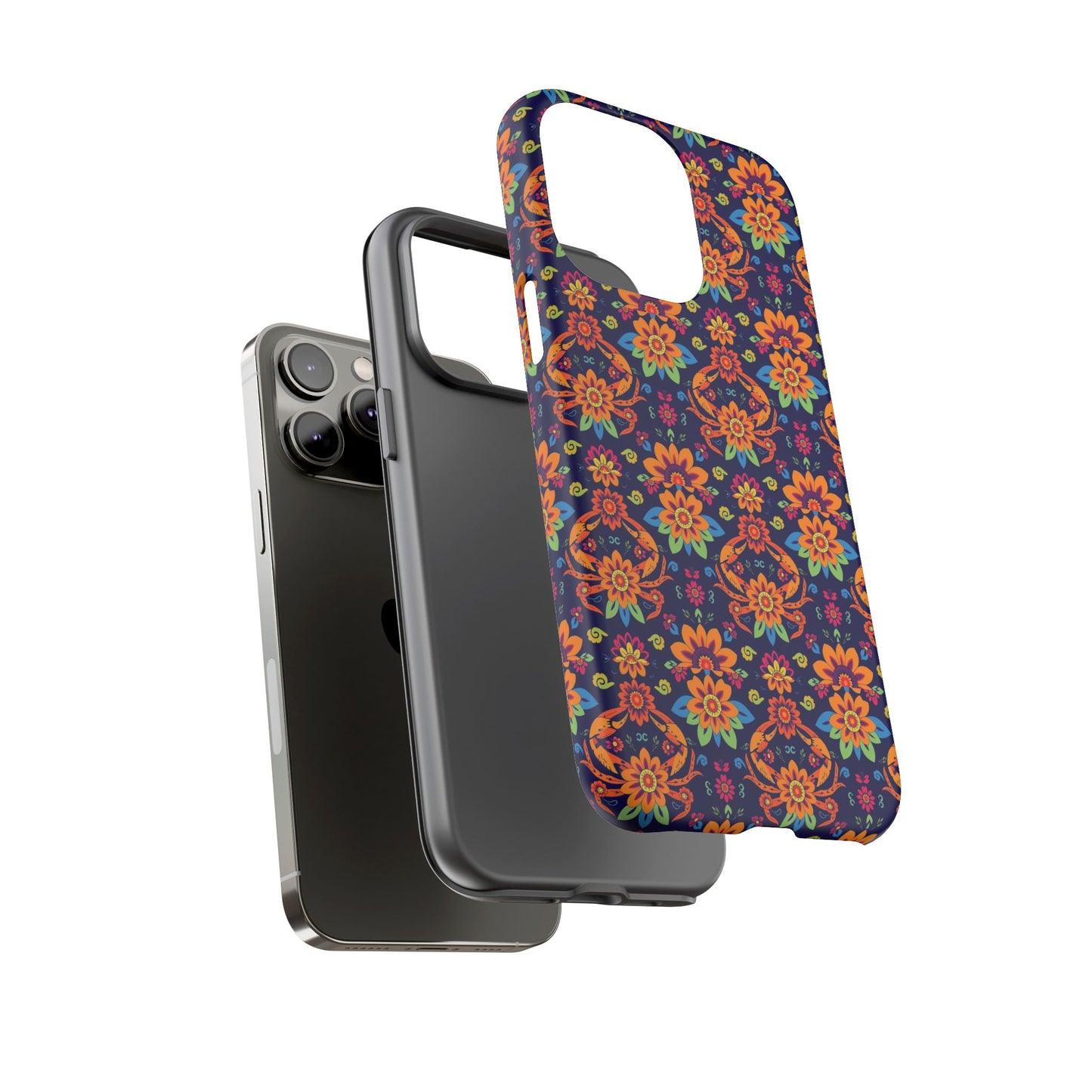 Tough Cases, Cancer, Zodiac, Flower Pattern