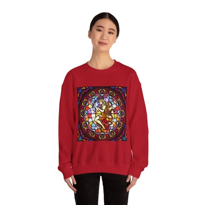 Unisex Heavy Blend™ Crewneck Sweatshirt, Glass, Virgo Zodiac Design
