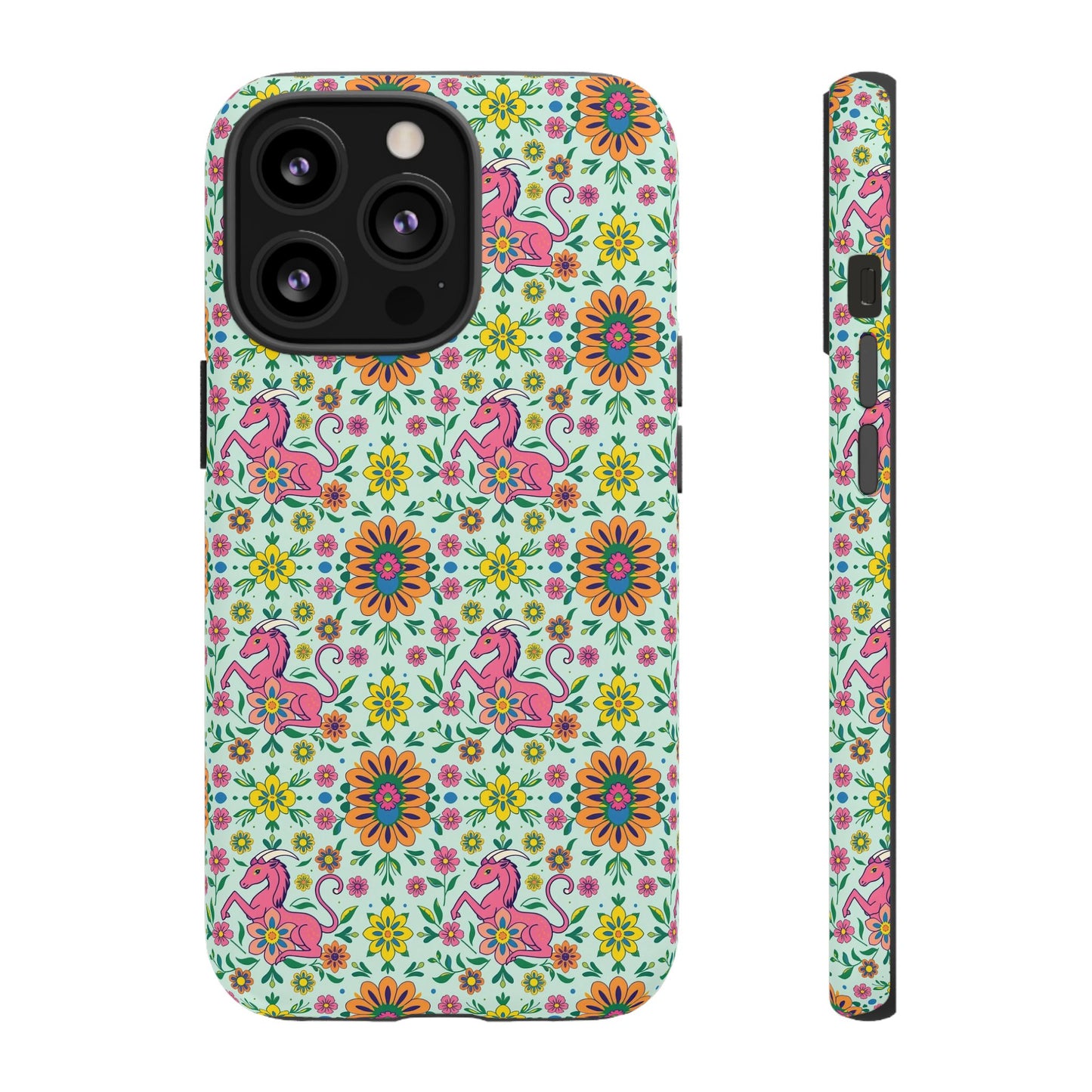 Tough Cases, Aquarius, Zodiac, Flower Pattern