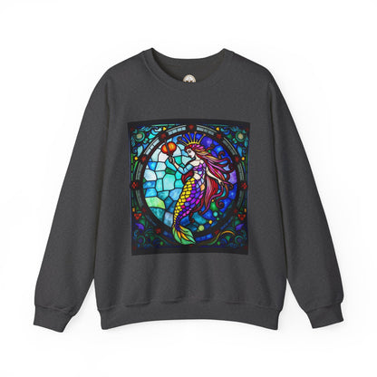 Unisex Heavy Blend™ Crewneck Sweatshirt, Glass, Aquarius Zodiac Design