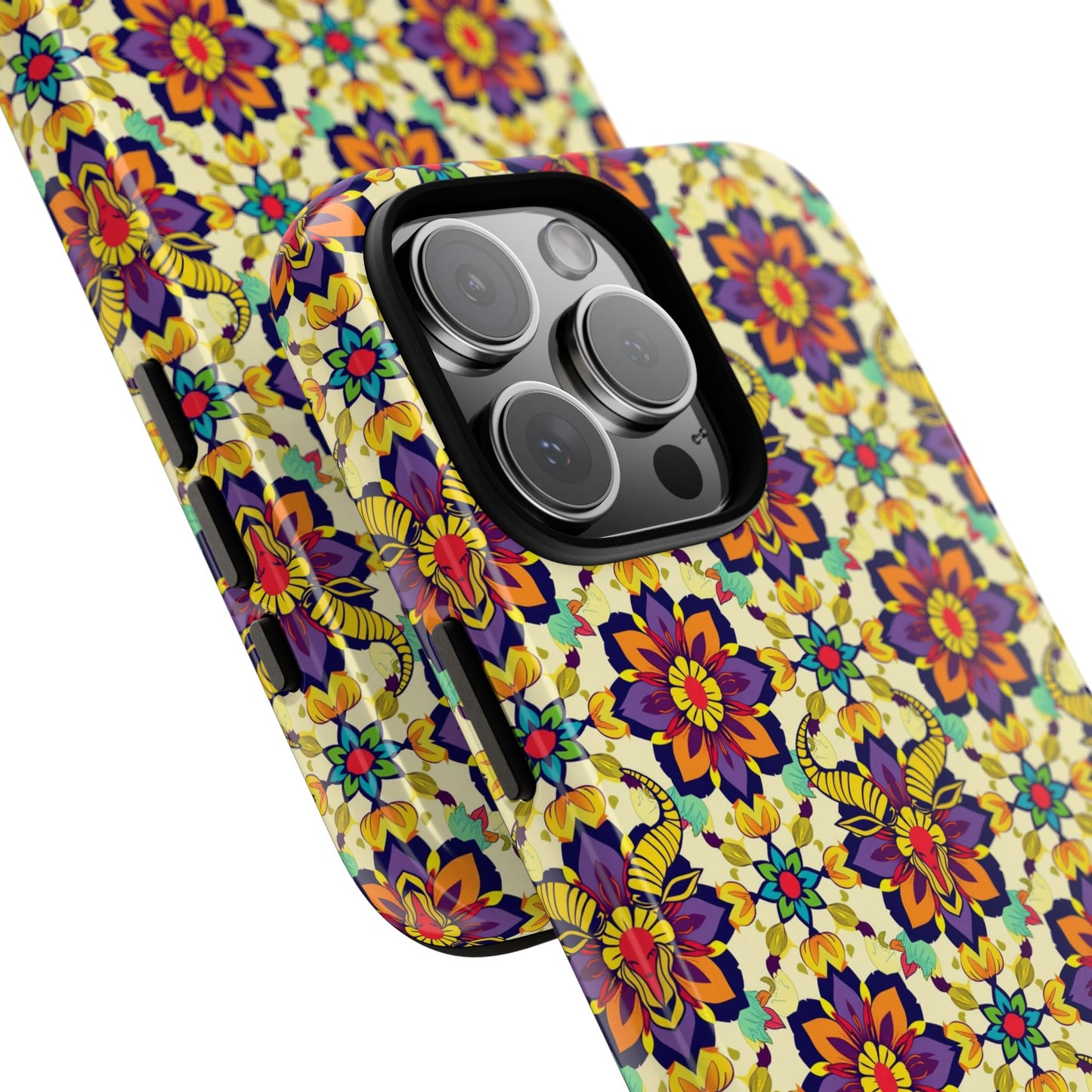 Tough Cases, Taurus, Zodiac v1, Flower Pattern