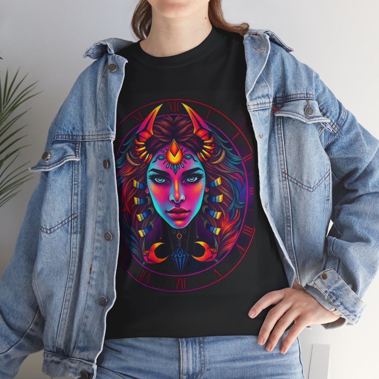 Unisex Heavy Cotton T-Shirt, Scorpio, Zodiac v4, Sexy Art