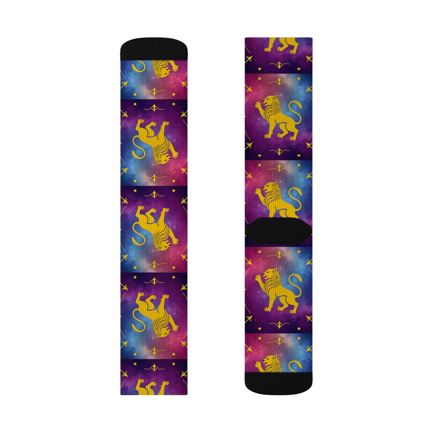 Sublimation Socks, Leo, Zodiac v3, Pattern