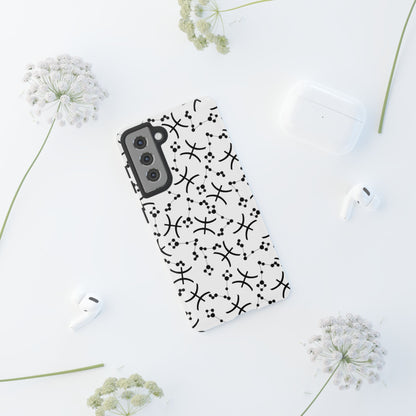 Tough Cases with the Pisces Zodiac sign for iPhone, Samsung Galaxy, and Google Pixel devices