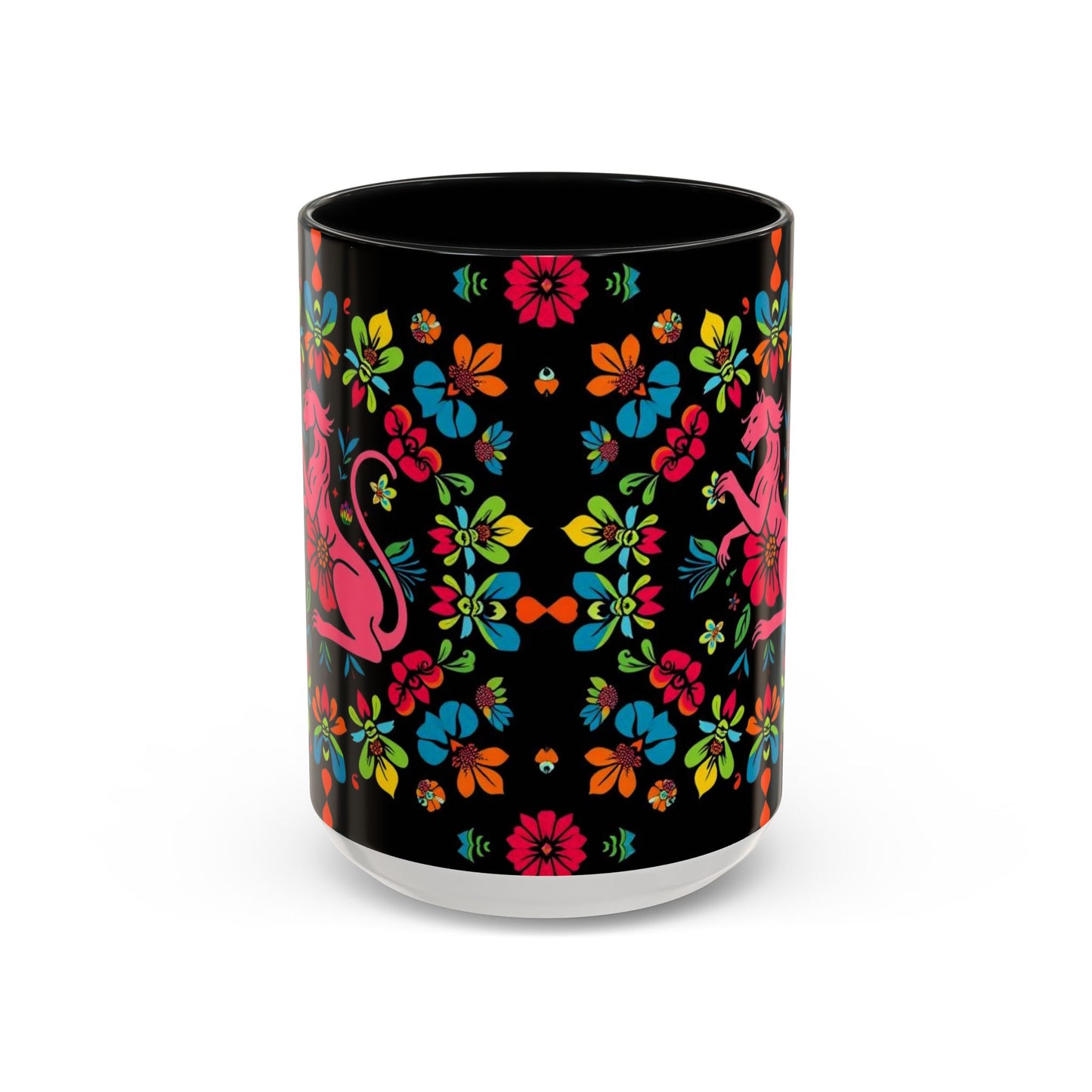 Accent Coffee Mug, Zodiac. Virgo, Flower Pattern, (11, 15oz)