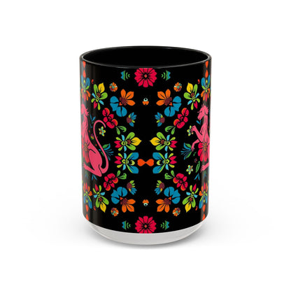 Accent Coffee Mug, Zodiac. Virgo, Flower Pattern, (11, 15oz)