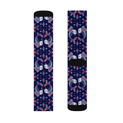 Sublimation Socks, Pisces, Zodiac v4, Jewel Pattern