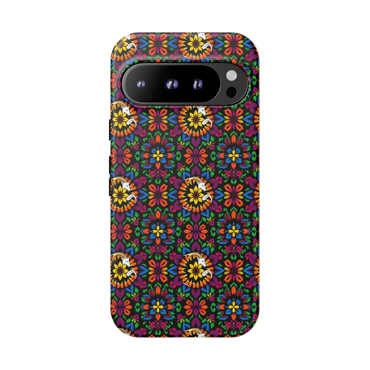 Tough Cases, Capricorn, Zodiac v2, Flower Pattern