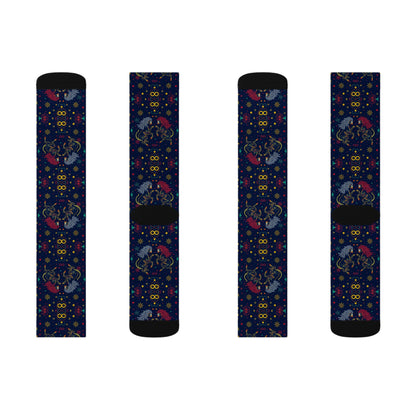 Sublimation Socks, Gemini, Zodiac v3, Pattern