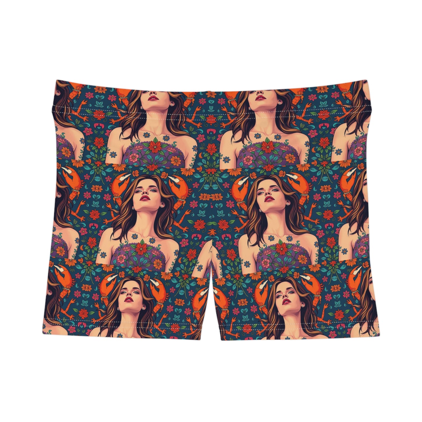 Women's Shorts, (AOP), Cancer, Zodiac v3, Sexy Pattern