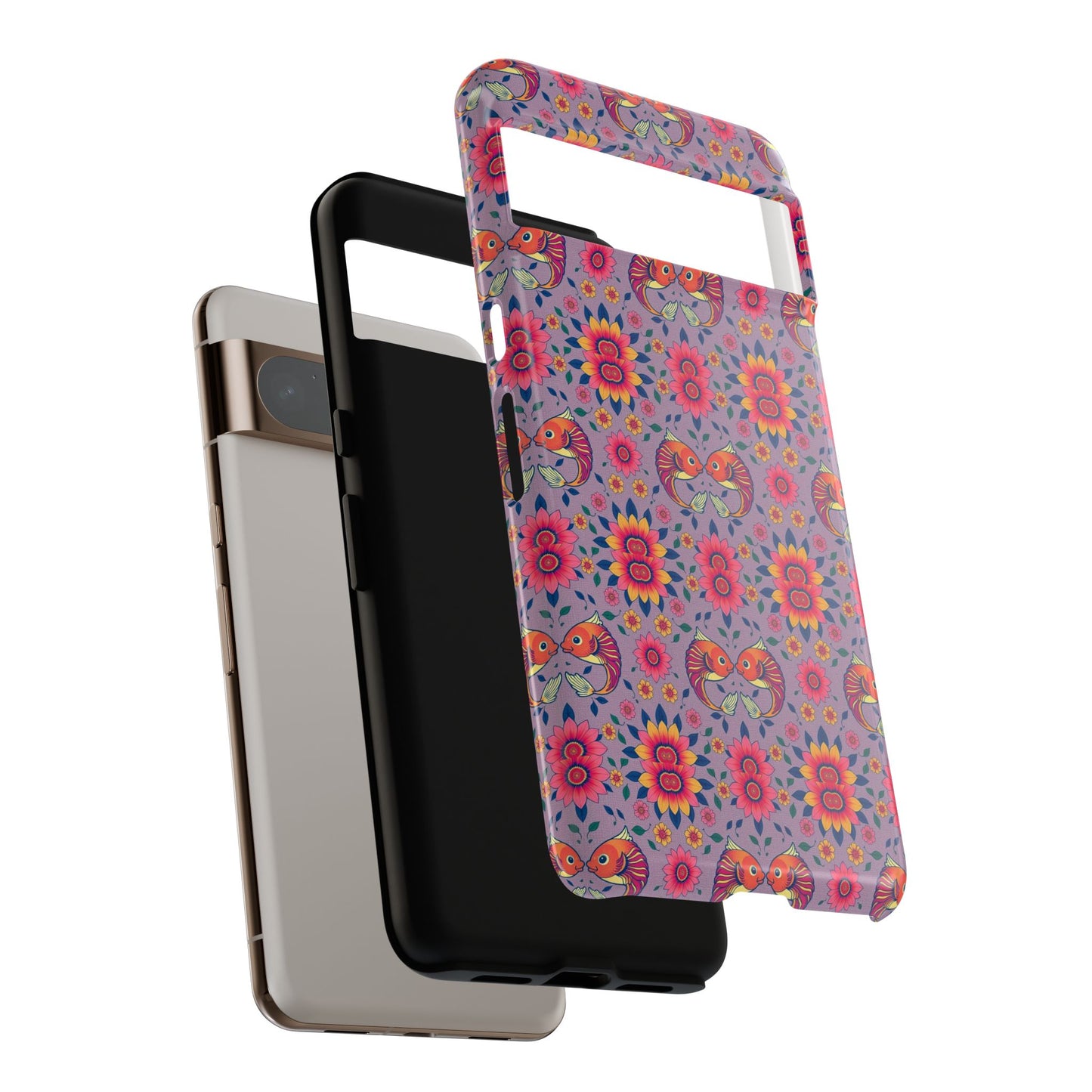 Tough Cases, Pisces, Zodiac v3, Flower Pattern