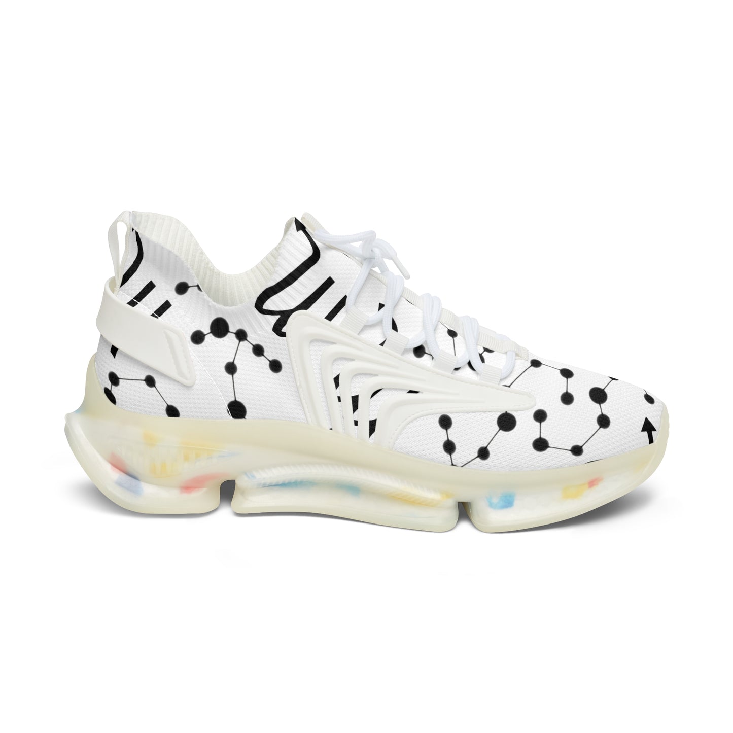 Women's Mesh Sneakers, Constellation & Symbol, Scorpio Zodiac Sign, AOP