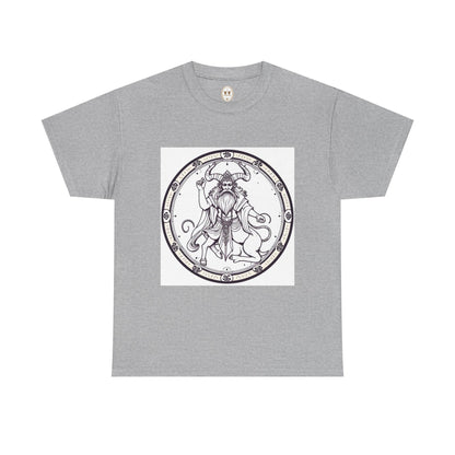 Unisex Heavy Cotton T-Shirt, Bull Centaur v1, Taurus Zodiac Design