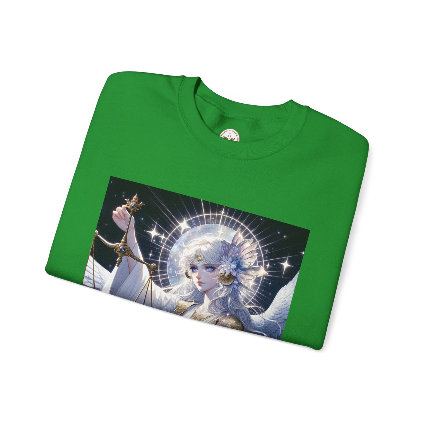 Unisex Heavy Blend™ Crewneck Sweatshirt,anime angel, Libra Zodiac Design