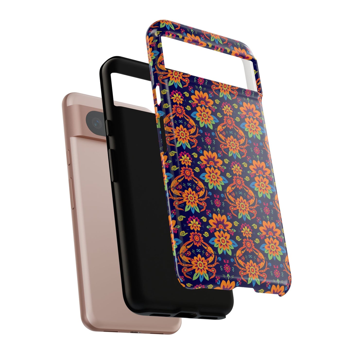 Tough Cases, Cancer, Zodiac, Flower Pattern