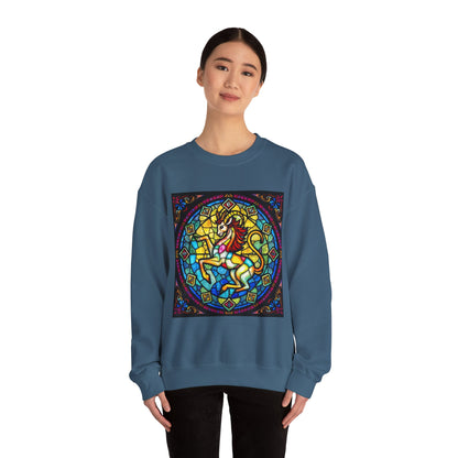 Unisex Heavy Blend™ Crewneck Sweatshirt, Glass, Capricorn Zodiac Design