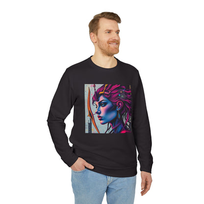 Adidas, Unisex Fleece Crewneck Sweatshirt, Sagittarius, Pop Art v1, Zodiac