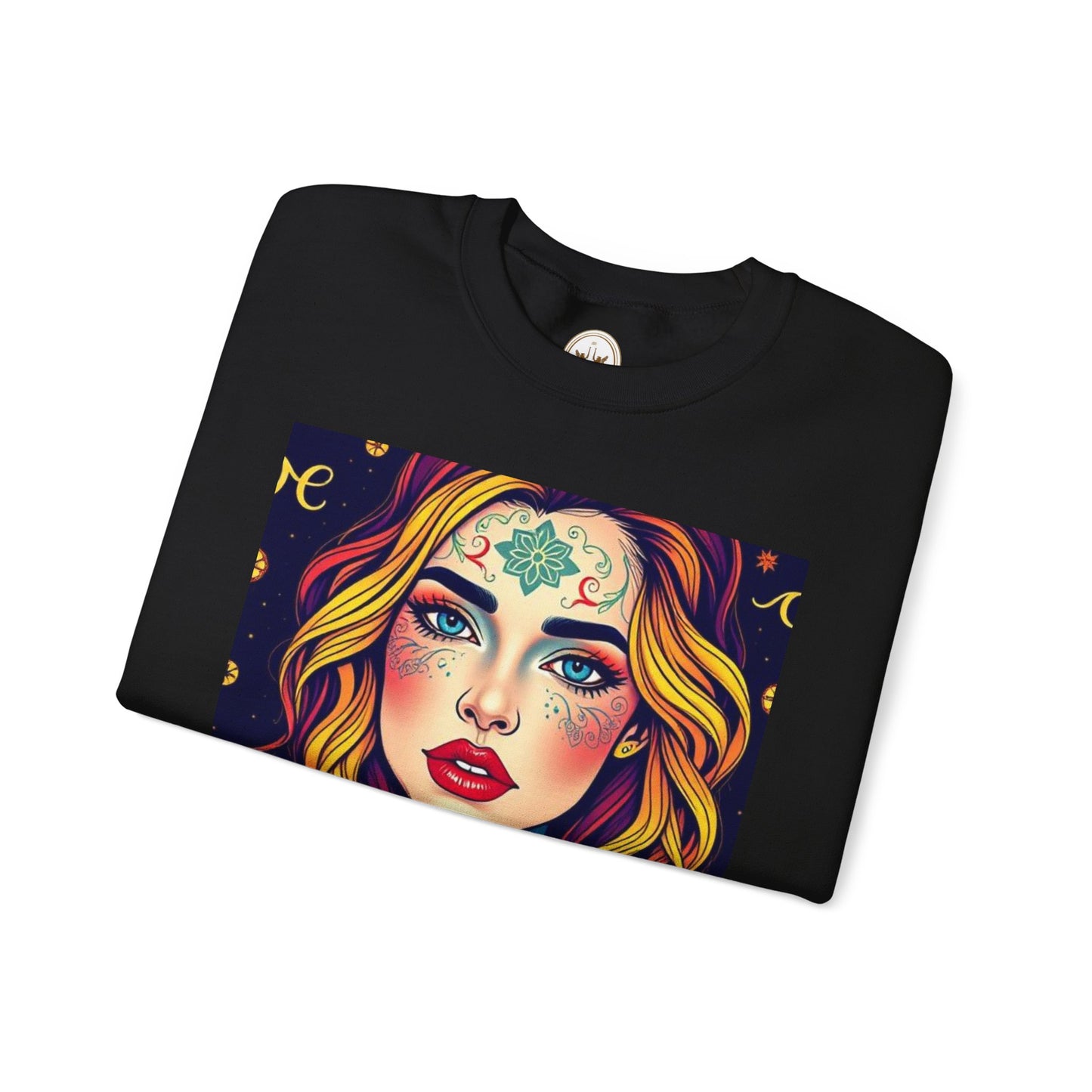 Unisex Heavy Blend™ Crewneck Sweatshirt, Aquarius, Zodiac, Sexy Pattern