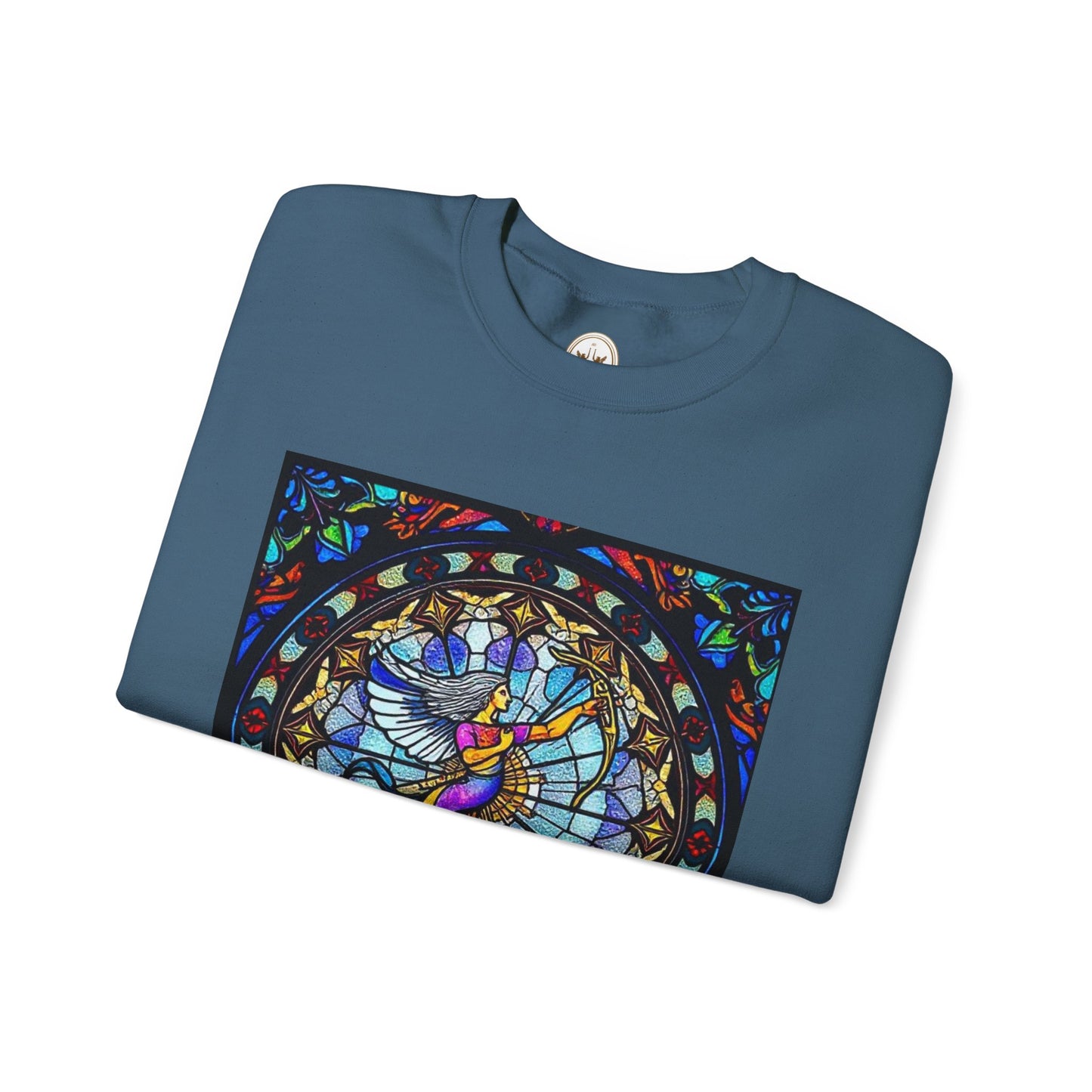 Unisex Heavy Blend™ Crewneck Sweatshirt, Glass, Sagittarius Zodiac Design