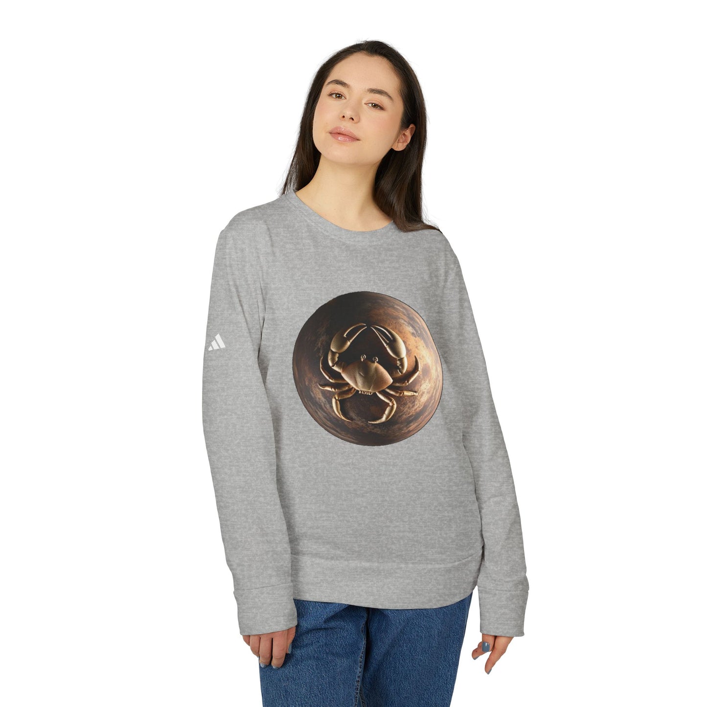 Adidas, Unisex Fleece Crewneck Sweatshirt, Cancer, Planet Animal, Zodiac