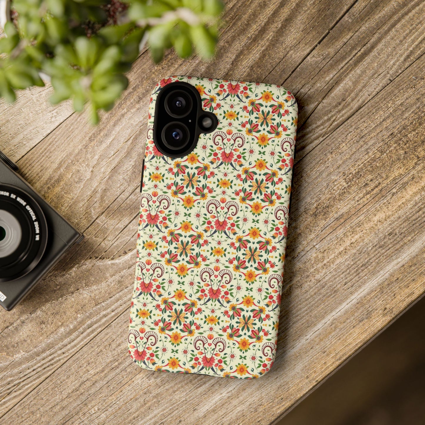 Tough Cases, Aries, Zodiac, Flower Pattern