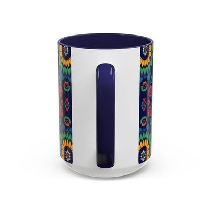 Accent Coffee Mug, Capricorn, Zodiac, Flower Pattern, (11, 15oz)
