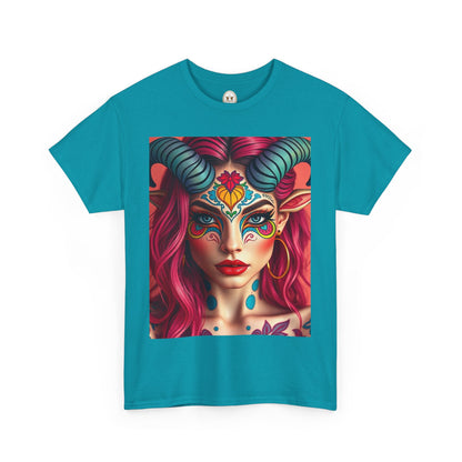 Unisex Heavy Cotton T-Shirt, Taurus, Zodiac, Sexy Art