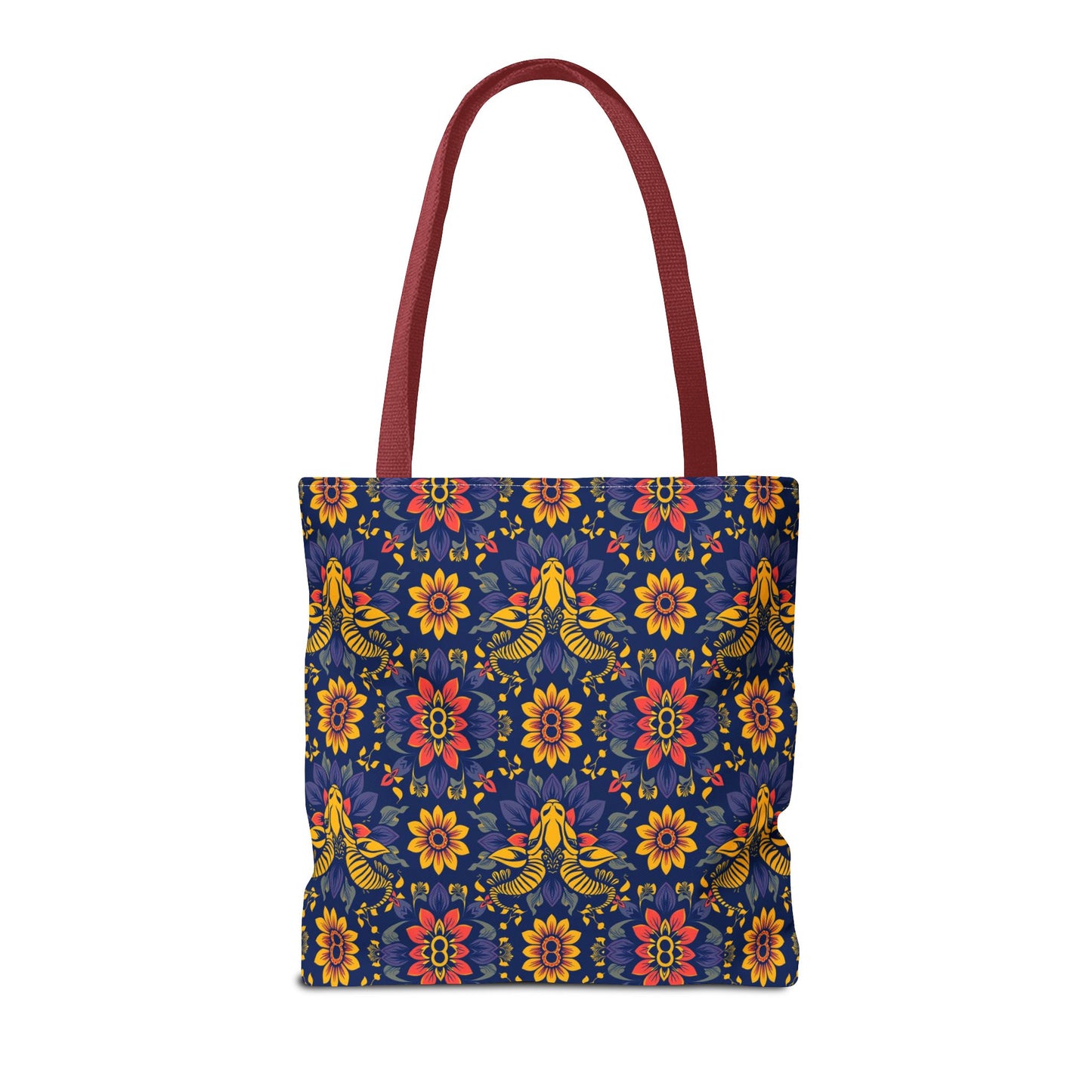 Tote Bag, (AOP), Taurus, Zodiac v3, Flower Pattern
