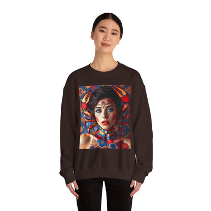 Unisex Heavy Blend™ Crewneck Sweatshirt, Cancer, Zodiac v2, Sexy Pattern