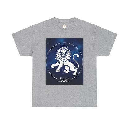 Unisex Heavy Cotton T-Shirt, Space Lion, Leo Zodiac Design