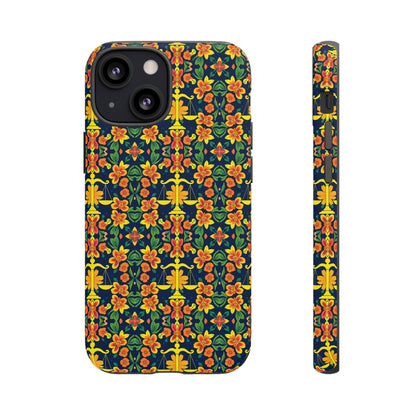 Tough Cases, Libra, Zodiac v3, Flower Pattern