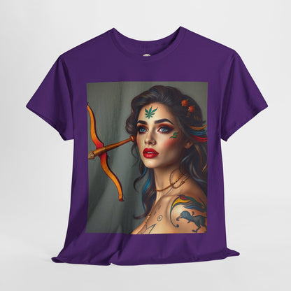 Unisex Heavy Cotton T-Shirt, Sagittarius, Zodiac v2, Sexy Art