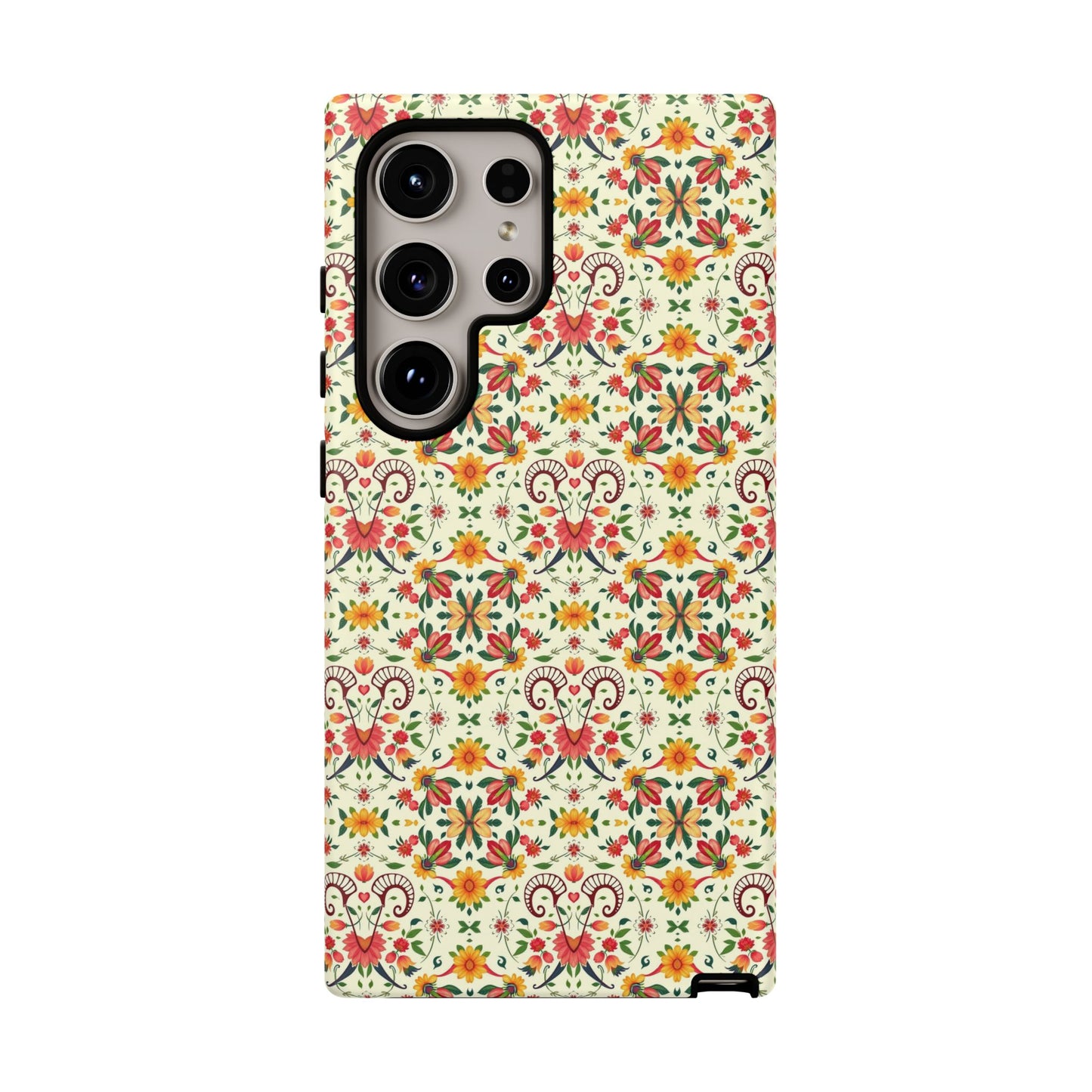 Tough Cases, Aries, Zodiac, Flower Pattern
