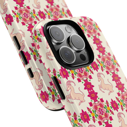 Tough Cases, Capricorn, Zodiac v3, Flower Pattern