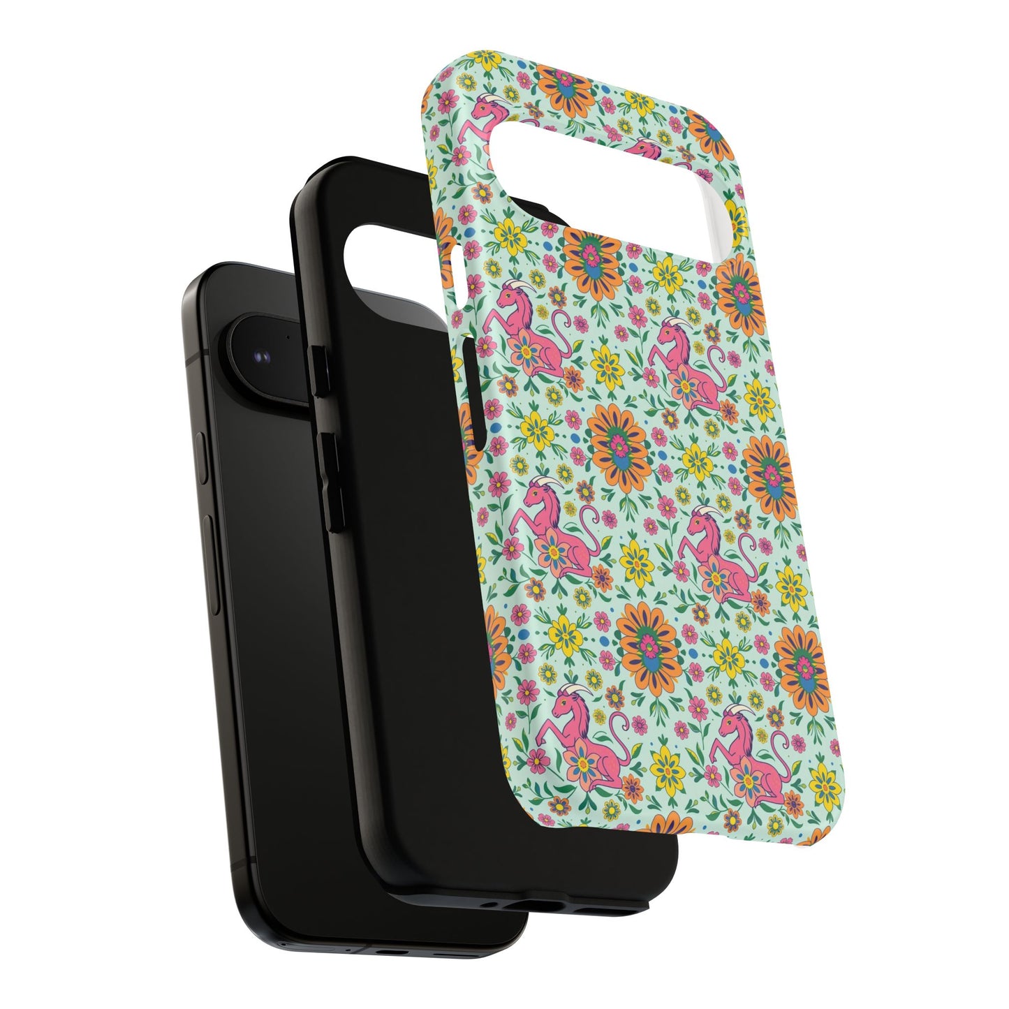 Tough Cases, Aquarius, Zodiac, Flower Pattern