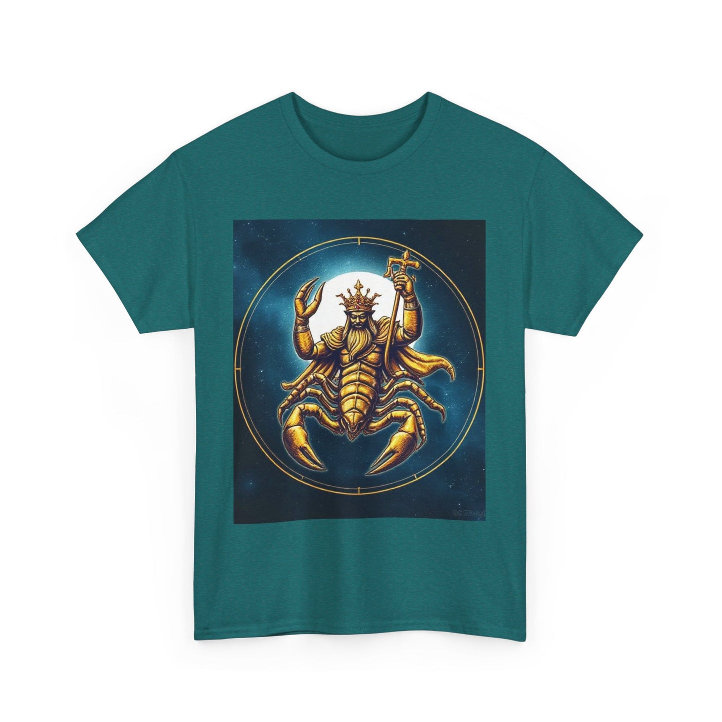 Unisex Heavy Cotton T-Shirt, Moon, Scorpio Zodiac Design