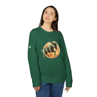 Adidas, Unisex Fleece Crewneck Sweatshirt, Taurus, Planet Animal, Zodiac