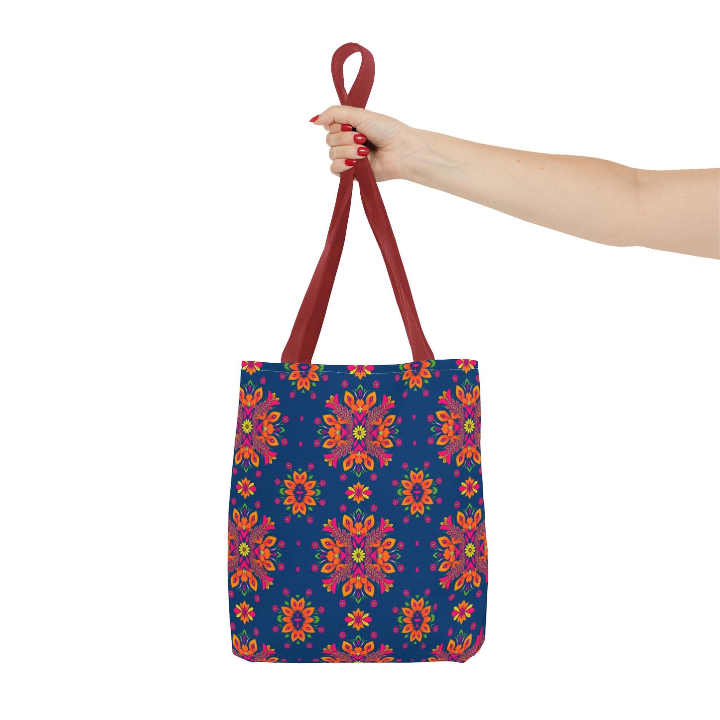 Tote Bag (AOP), Gemini, Zodiac v2, Flower Pattern