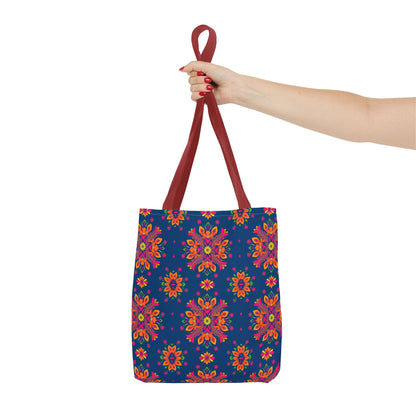 Tote Bag (AOP), Gemini, Zodiac v2, Flower Pattern
