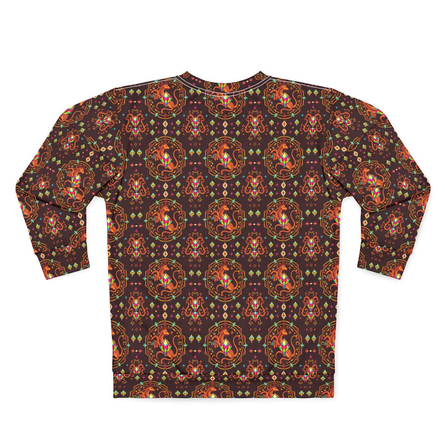 Unisex Sweatshirt (AOP), Virgo, Zodiac v1, Jewel Pattern