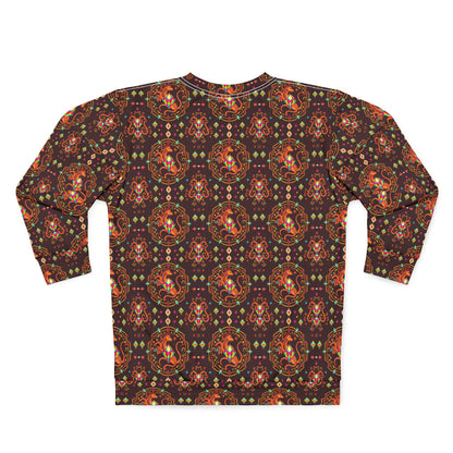 Unisex Sweatshirt (AOP), Virgo, Zodiac v1, Jewel Pattern