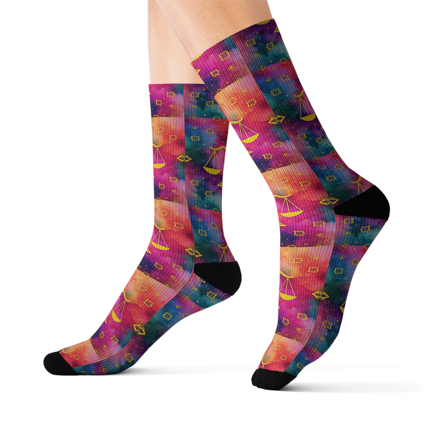 Sublimation Socks, Libra, Zodiac v3, Pattern